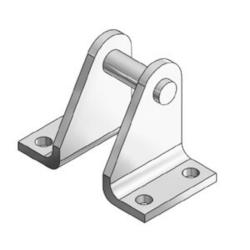 SMC: Soporte de apoyo CG-ESUS - para cilindros neum&aacute;ticos CG5 - para pistones con di&aacute;metro de 20 a 100 mm - Precio por unidad
