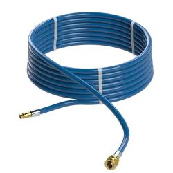 Warsztatowy wąż z miękkiego PVC - niebieski - ze szybkozłączką NW 7,2 - średnica węża 11x6,3 lub 14,5x9 - maks. ciśnienie robocze 15 bar - cena za sztukę