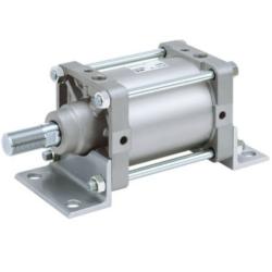 SMC CS2 pneumatic cylinder &ndash; Basic model &ndash; Double-acting &ndash; Single-ended piston rod &ndash; Pneumatic cushioning