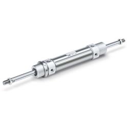 Compressed air cylinder C85WE – ISO6432 – double-acting – through piston rod – elastic damping
