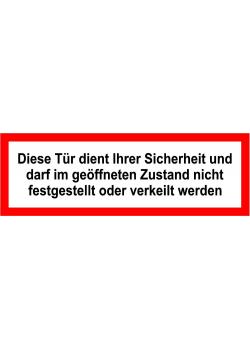 Brandschutz - "Sicherheitshinweis"