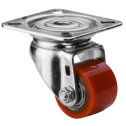 Lenkrolle kompakt - Anschraubplatte - PU-Rad - Rad-&Oslash; 35 mm - Bauh&ouml;he 58 mm - Tragkraft 100 kg - Preis per St&uuml;ck
