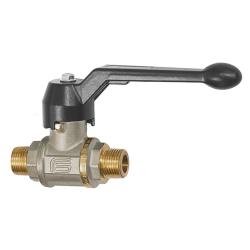 Palloventtiili - raskaaseen k&auml;ytt&ouml;&ouml;n - nikkel&ouml;ity&auml; messinki&auml; - k&auml;sivivulla - ulko-/ulkokierre R 1/4 - 2 - DN 8 - 50 - PN max. 80 tai 100 bar - hinta per kappale