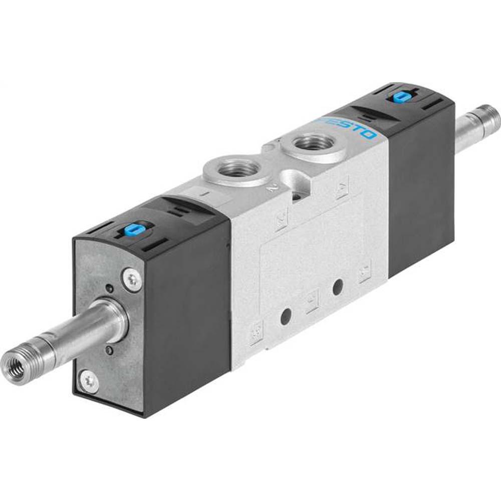 FESTO - Magnetventil VUVS-L30-P53U-G38-F8 - 5/3-vägsventil trycksatt - utan magnetspole - mekanisk fjäder - intern eller extern pilotluftförsörjning - pris per styck