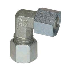 Verstelbare haakse schroefverbinding - verzinkt staal - M24x1,5 tot M36x2,0 - buitendiameter buis 16 mm tot 28 mm