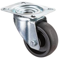 Sv&auml;nghjul f&ouml;r transport - monteringsplatta - glasfiberf&ouml;rst&auml;rkt polyamidhjul - hjuldiameter 80 till 125 mm - totalh&ouml;jd 106 till 154,5 mm - lastkapacitet 100 till 175 kg - pris per styck