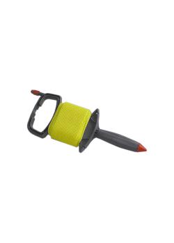 Koordwikkelaar - grijs-rood - koord 30 m - PP-fluorescerend