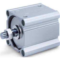 Cilindro compatto CDQ2ATF-DCZ - doppio effetto - con magnete - foro filettato su entrambi i lati - stelo con filettatura interna G - con smorzamento elastico