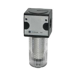 Actieve koolfilter "multifix" - BG 1 of 3 - G 1/4" of G 1/2" - PE max. 16 bar - met PC-houder - prijs per stuk