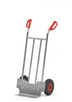 Aluminium steekwagen - lucht/massief rubber - laadbaklengte 150 - hoogte 1150 mm