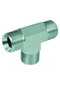 T-stukken - verchroomd staal - 3 cilindrische buitenschroefdraden 60° G 1/8" tot G 2"