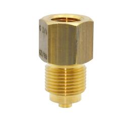 Manometer-aansluitnippel - messing - G 1/4 mof - G 1/2 tap - prijs per stuk