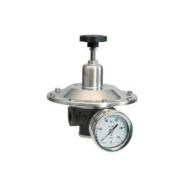 Riduttore di pressione di precisione G 1/2" - da 10 a 400 mbar - per aria compressa lubrificata e non lubrificata / gas neutri - incl. manometro