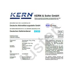 Certificado DAkkS calibración inicial - para juego de pesas E 1 - 1 a 500 mg - acero inoxidable