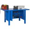 Workbench 6 pulgadas Metal Locker - color azul - con armario para herramientas y panel perforado