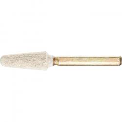 Schleifstift - PFERD Poliflex® - Schaft-Ø 6 mm - Kegelform - für Stahl, Edelstahl, Titan - Bezeichnung PF KE 1025/6 AN 120 TX - Maße (D x T) 10 x 25 mm - Korngröße 120