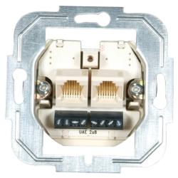 Modular/ISDN-Anschlussdose - 2-fach - zum Anschluss von 2 Endgeräten