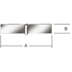 Cinta de mesa - 100 x 20 x 1,5 mm - estrecha - laminada - sin perforar - 1 pieza