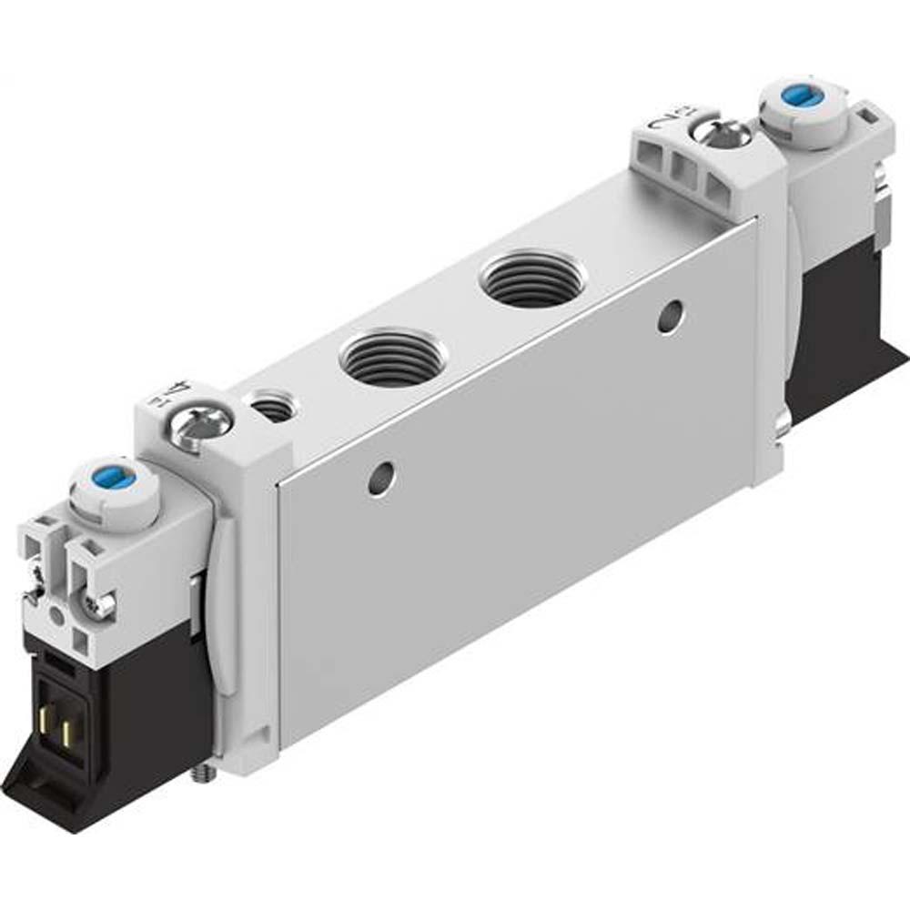 FESTO - Magnetventil VUVG-L14-B52-G18-1P3 - 5/2-vägsventil, bistabil - Intern/extern pilotluftförsörjning - Inline-ventil G1/8 - utan elektrisk anslutningsplatta - Pris per styck