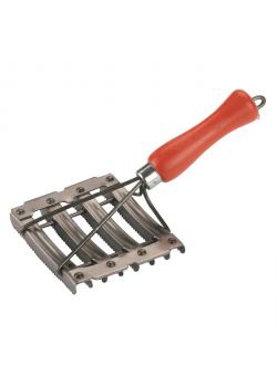 Rastra de metal - anchura 12,5 cm - longitud 11 cm - 8 filas caladas