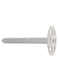 Isoleringsholder DHK - plade Ø 45 til 90 mm - nominel bor Ø 8 mm - længde 65 til 245 mm - PU 100 og 250 stk - pris pr. VE