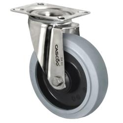 CASCOO Lenkrolle - Serie R4E2 - Elastik-PA-Rad - Rad-&Oslash; 100 bis 200 mm - Bauh&ouml;he 128 bis 235 mm - Tragkraft 150 bis 300 kg - Preis per St&uuml;ck