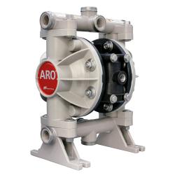 ARO Pro-Serie 1/2" - Doppelmembranpumpe Kunststoff - Typ 66605J-0D2 - F&ouml;rderdruck max. 6,9 bar - Medienber&uuml;hrte Geh&auml;useteile Polypropylen - F&ouml;rdermenge max. 37,9 l/min