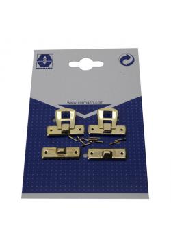 Schatullen-Verschluss - 30x19 mm - vermessingt - 5 x 2 Stück
