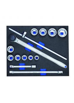 Steeksleutelset - aandrijving 3/4" - in 3/4 Check-Tool-module - 14-delig