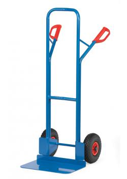 Stalen buisduwkar - 300 kg - hoogte 1300 mm - brede schuif - massief rubber/luchtbanden