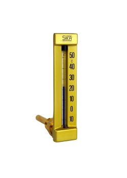 Machinethermometer WBZ - messing - aansluitschroefdraad 1/2" - hoek 90° - dompelbuislengte 100 mm