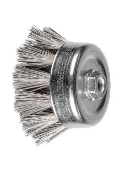 PFERD koppbørste med gjenge TBG - knyttet - INOX DIA - ytre-ø 65 og 100 mm - tråd M14x2 - trimmingsmateriale-ø 0,50 mm - enhet 5 stk - pris per enhet