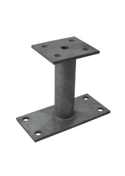 Zapata de apoyo de plataforma - galvanizada en caliente - con espiga tubular resistente - atornillable - precio por unidad