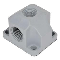 Persluchtverdeler VDK 138 - kunststof - ingang 1 x G 1/2" uitgang 1x G 3/8" -  eindverdeelkast - max. 15 bar