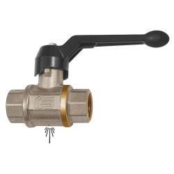 Palloventtiili - lukkiutumaton - nikkel&ouml;ity messinki - Rp 1/4 - 2 - DN 8 - 50 - PN max. 12 bar - tuuletusrei&auml;ll&auml; - hinta per kappale