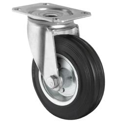 CASCOO Lenkrolle - Serie SWS4 - elektrisch leitf&auml;hig - Vollgummi-Rad - Rad-&Oslash; 100 bis 200 mm - Bauh&ouml;he 125 bis 235 mm - Tragkraft 50 bis 140 kg - Preis per St&uuml;ck