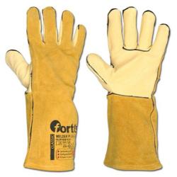 FORTIS lashandschoen "Welder Plus" - categorie 2 - maat 10 - geel - VE 10 paar - prijs per VE