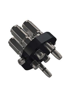Multikoppeling serie MST5 3P - 4-voudig - stekker - zink-nikkel - DN 10 - maat 6 - binnendraad G 1/2" - PN 250
