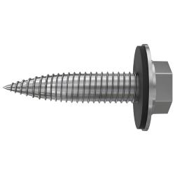 Tornillo autoperforante EPDM - acero inoxidable A2 - con junta EPDM - longitud 25 mm - Ø 6.0 mm - PU 100 unidades - precio por PU