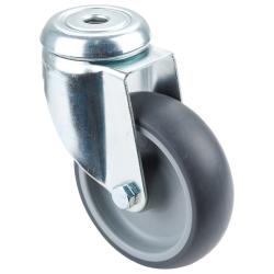 Kraftiga l&auml;nkhjul - bakh&aring;l - termoplasthjul - hjuldiameter 100 mm - totalh&ouml;jd 135 mm - lastkapacitet 100 kg - pris per styck