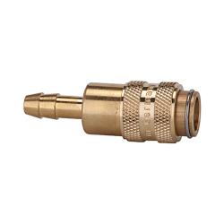 Snelkoppeling - roestvrij staal/blank messing - LW 6 tot LW 9 - prijs per stuk