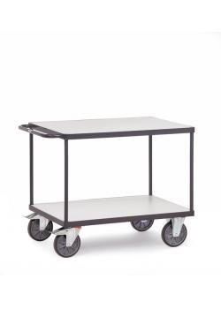 ESD Hyllevogn - med 2 hyller - opp til 600 kg - TPE ESD dekk