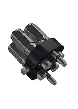 Multikoppeling serie MST5 3P - 4-voudig - stekker - zink-nikkel - DN 12 - maat 8 - binnendraad G 1/2" - PN 250