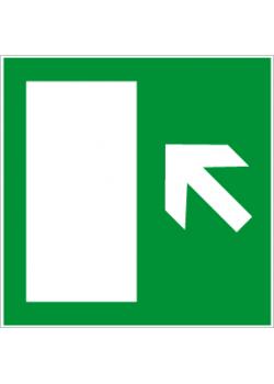 Vluchtwegbord "Vluchtweg links omhoog"