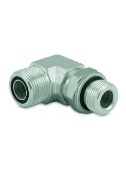 Hoek-inschroefstuk - verstelbaar - verchroomd staal - ORFS-AG UN 11/16" op cilindrisch AG M16 x 1,5 mm