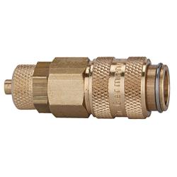 Snabbkoppling - blank m&auml;ssing - NW 5 - med slanganslutning 6x4 - PN 0 till 35 bar