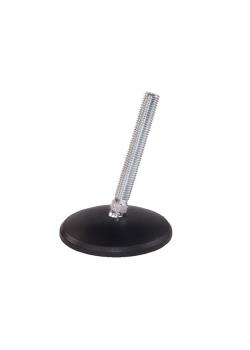 Machinevoet - verplaatsbaar met schroefbouten zwart - Ø 50 - M 10 x 45 en M 10 x 70 mm
