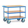 Table chariot - jusqu'à 600 kg - avec 3 étages de bois