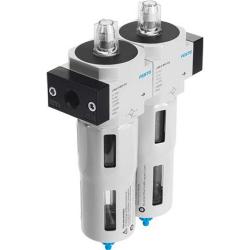 FESTO - Combinazione di filtri fini LFMBA-D-DA-A - con indicatore di pressione differenziale - scarico della condensa completamente automatico - filtro in fibra 0,01 µm - diverse dimensioni - da G 1/8 a G 1 - prezzo per pezzo