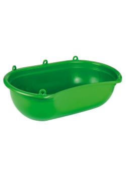 Bac à litière avec auge - plastique vert - capacité 20 litres